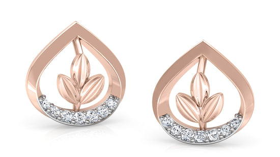 Lotus Bud Diamond Earrings