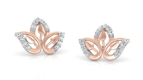 Three Leaves Diamond Earrings