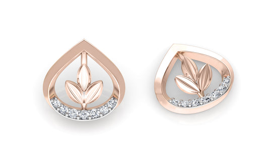 Lotus Bud Diamond Earrings