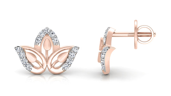 Three Leaves Diamond Earrings