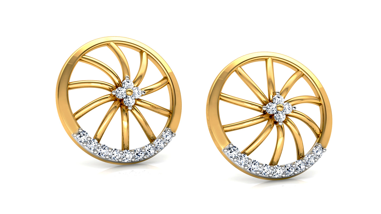 Lucky Wheels Diamond Earrings