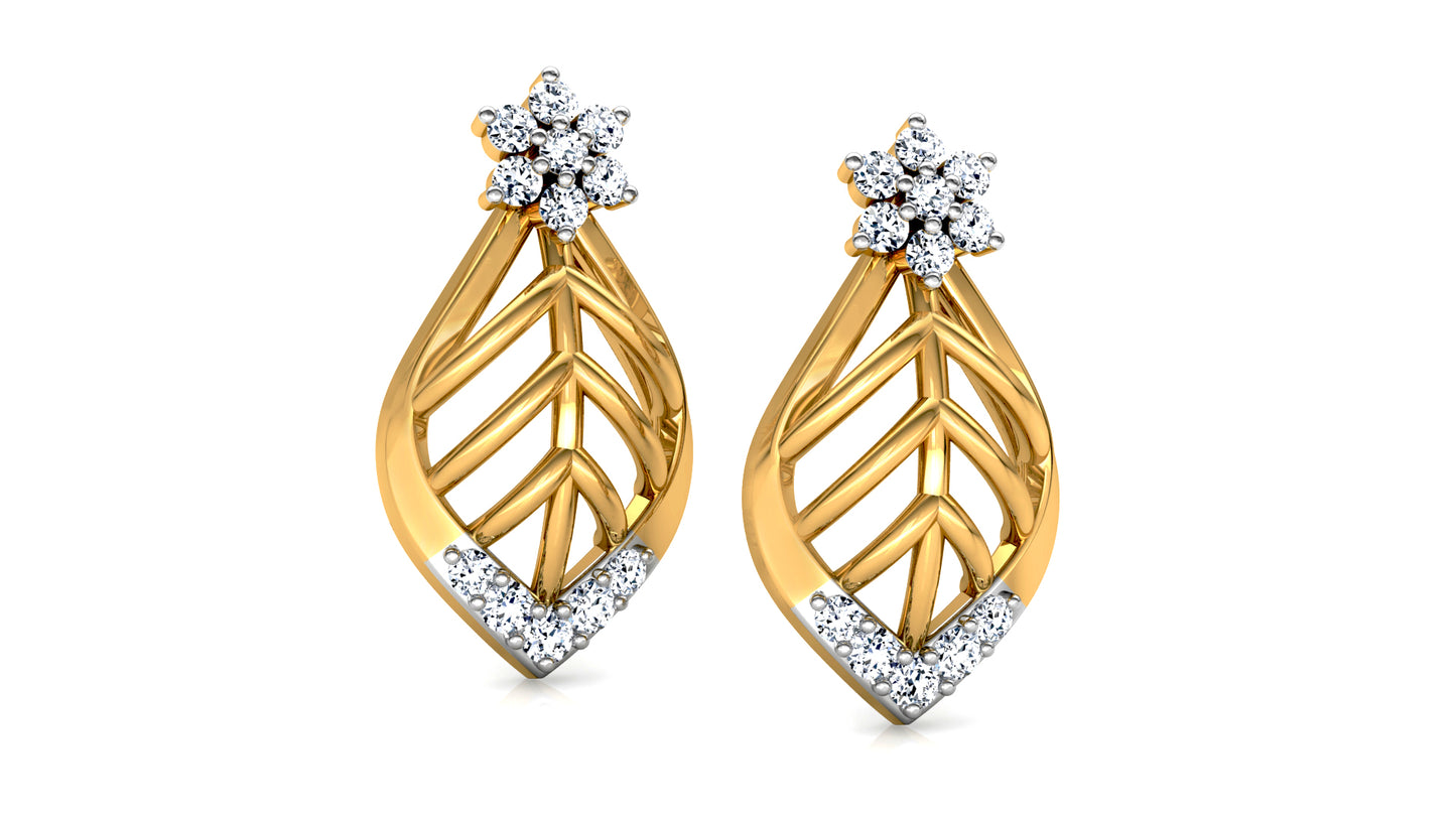 Leaf Luck Diamond Earrings