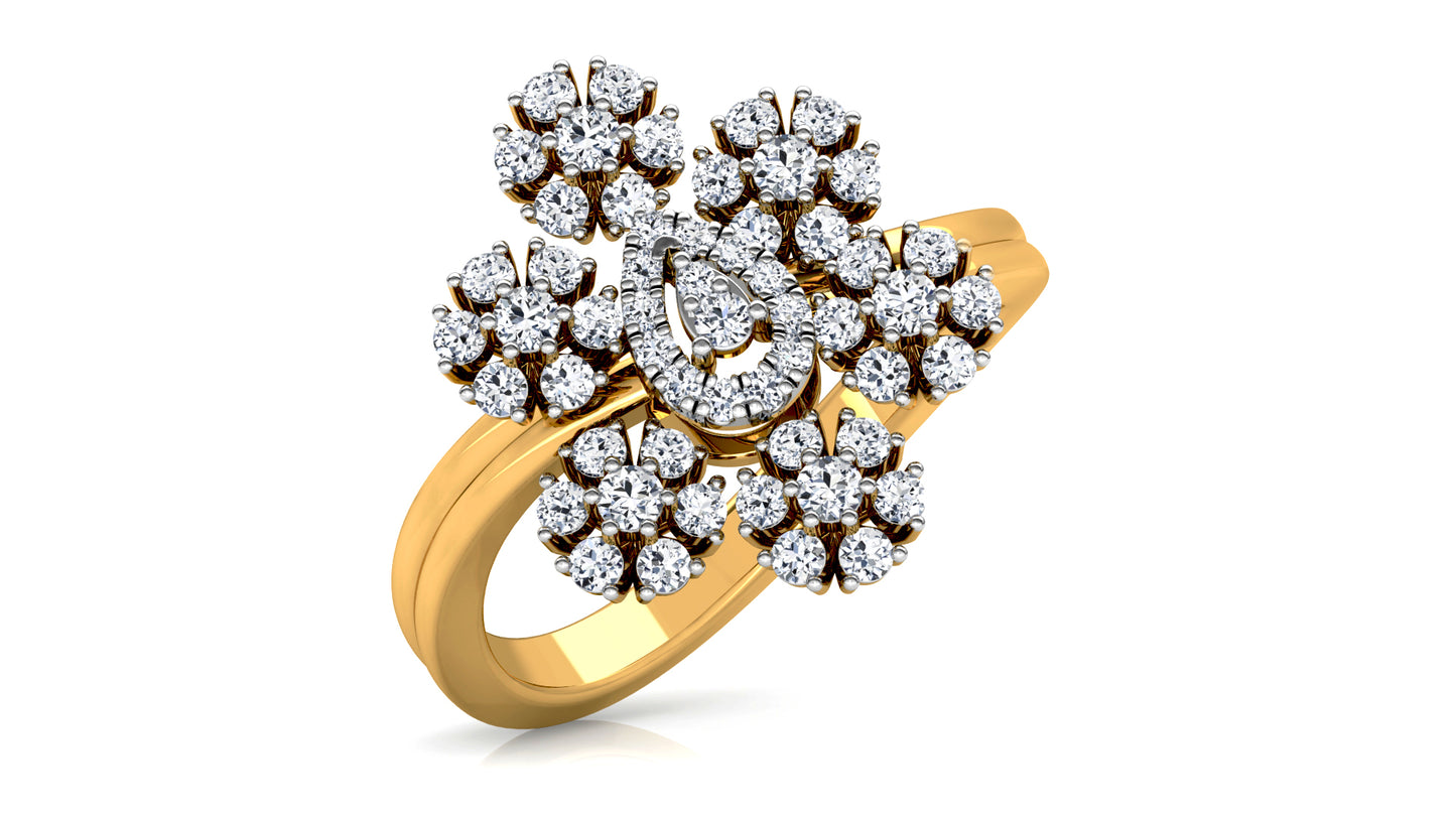 Floral Flocks Diamond Ring