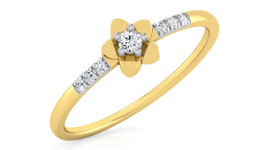 Golden Twist Diamond Ring