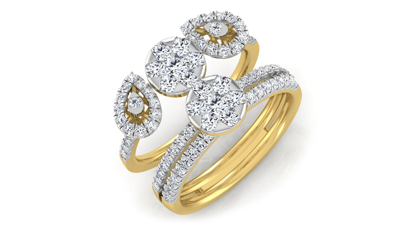 Bands Apart Diamond Ring