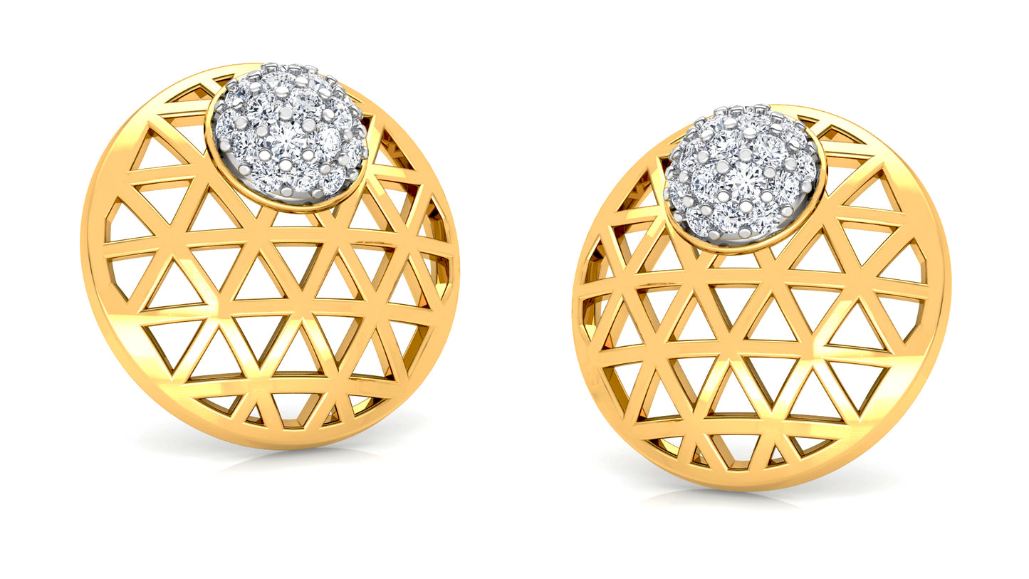 Blazing Sphere Diamond Earrings And Pendant Set