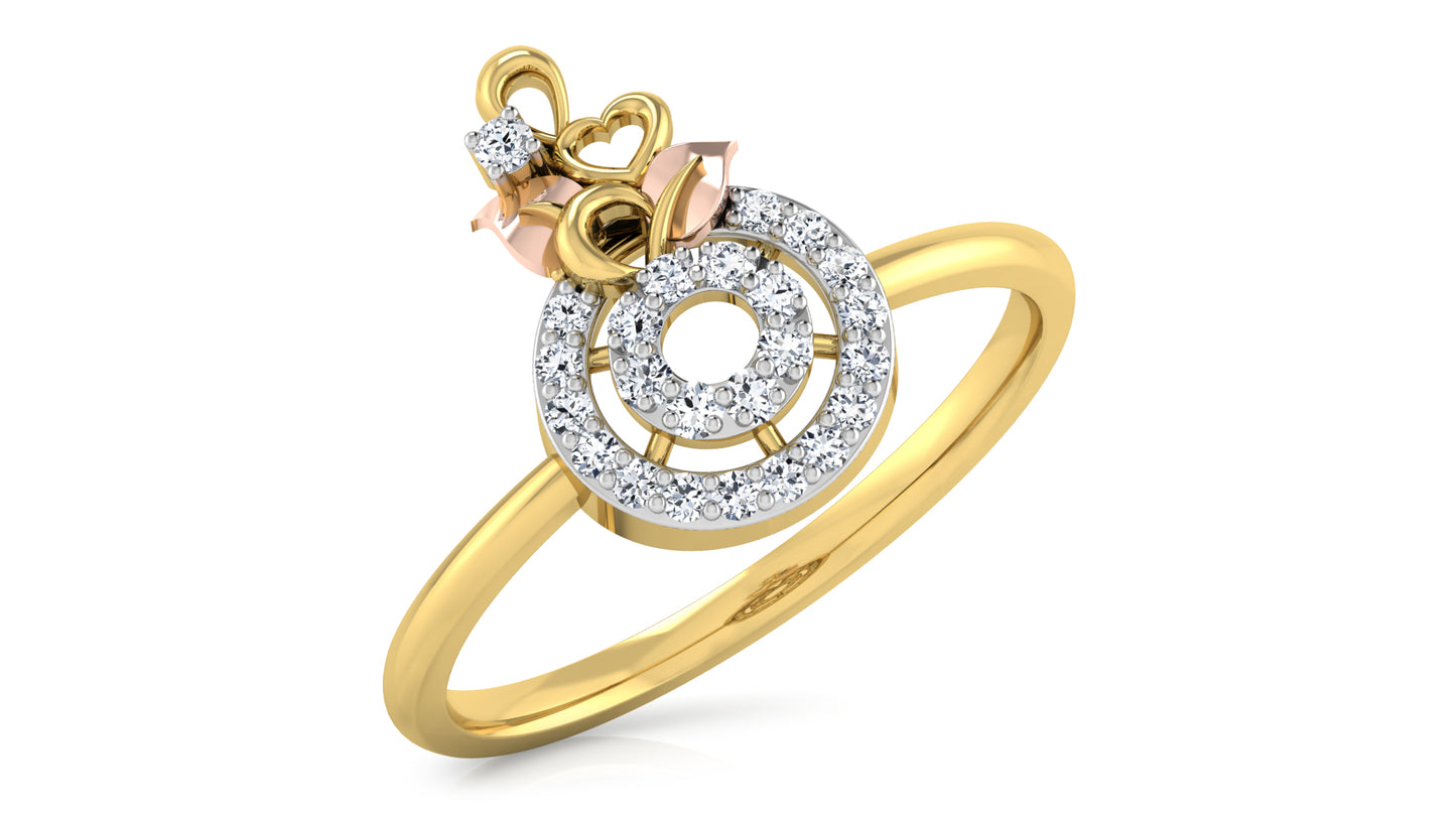 Hearty Wheel Diamond Ring