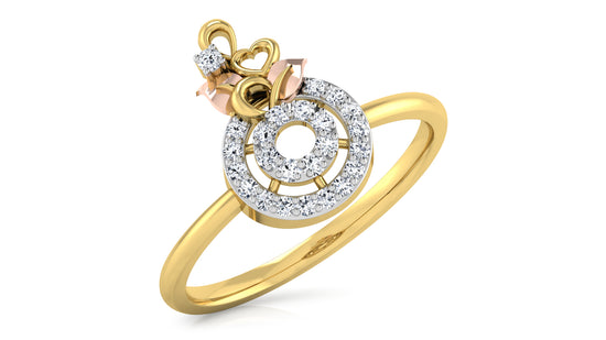 Hearty Wheel Diamond Ring