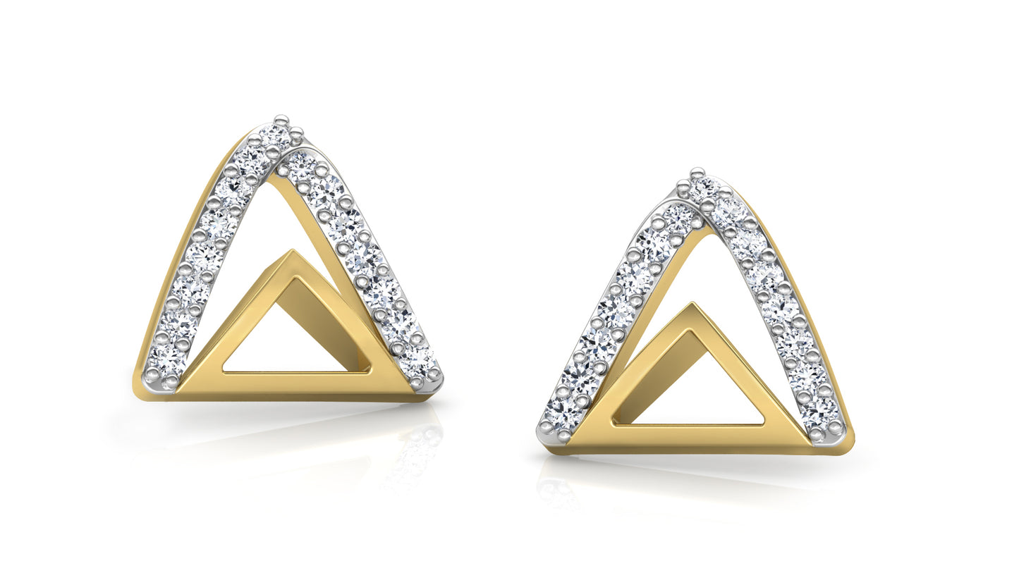 Mountain Peak Diamond Earrings