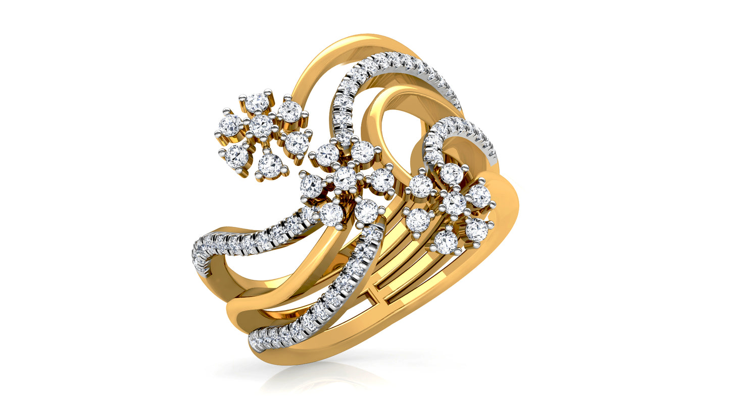 Crazy Flowers Diamond Ring