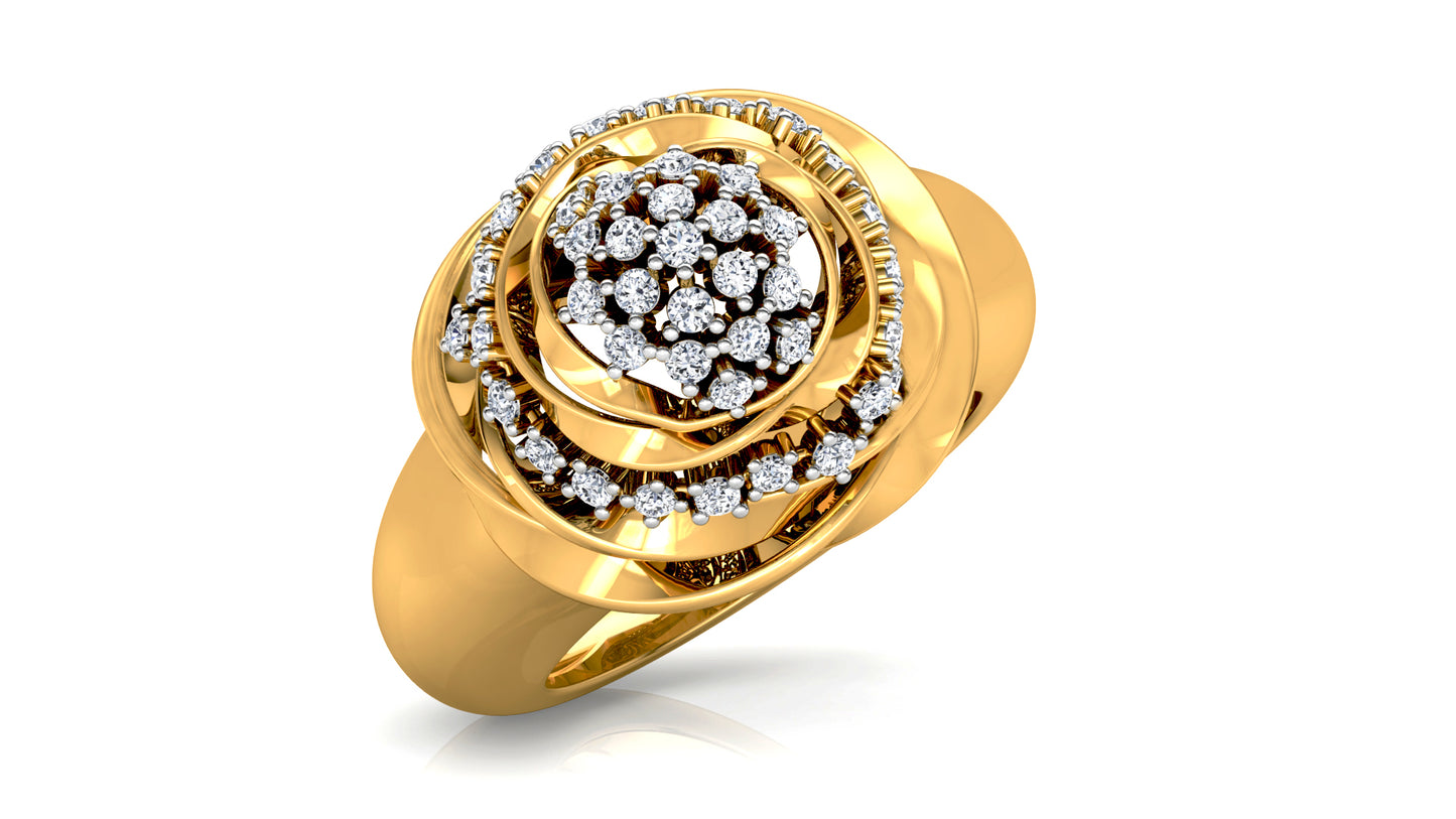 Golden Tiers Diamond Ring