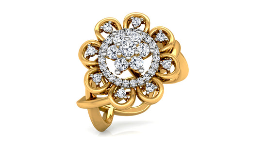 Floral Intricacy Diamond Ring