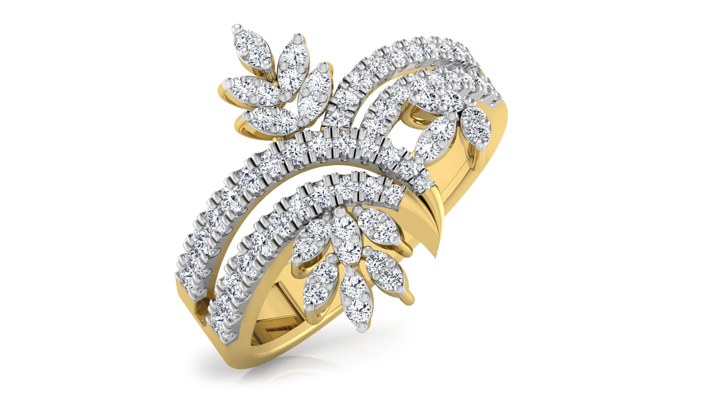 Majestic Curves Diamond Ring