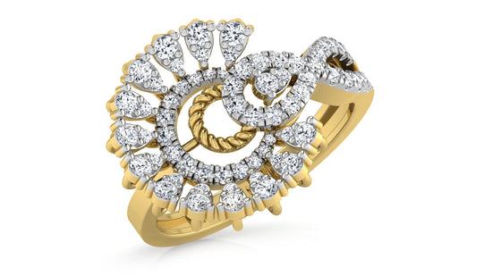 Sunflower Bloom Diamond Ring