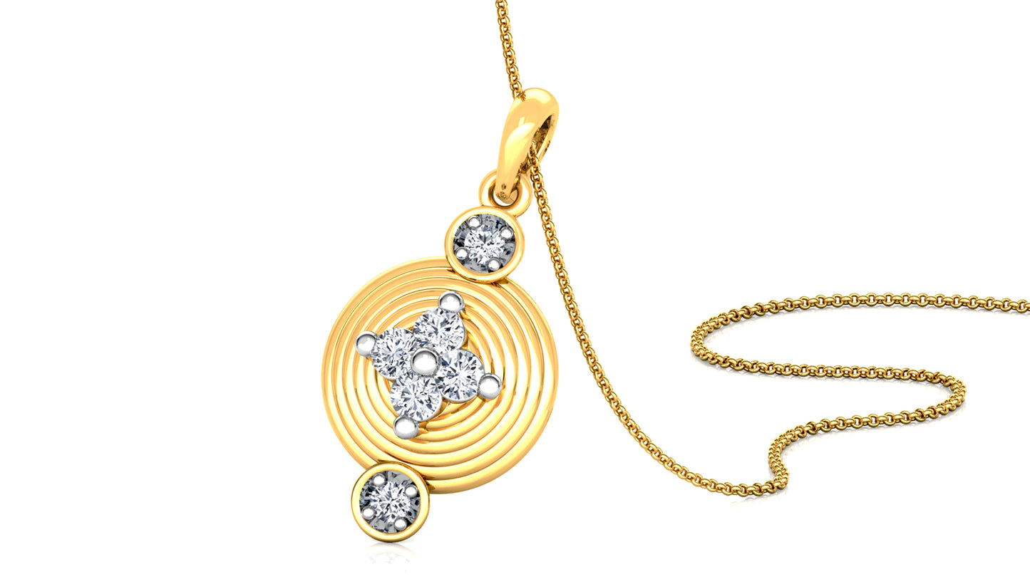 Hoop Hoop Diamond Earrings And Pendant Set