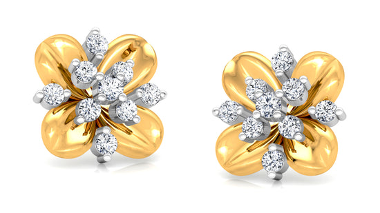 Flower Quotient Diamond Earrings And Pendant Set