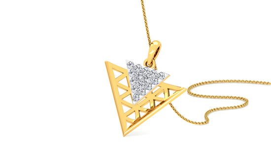 Triangle Doublet Diamond Earrings And Pendant Set