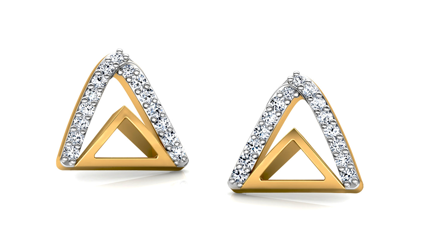 Mountain Peak Diamond Earrings