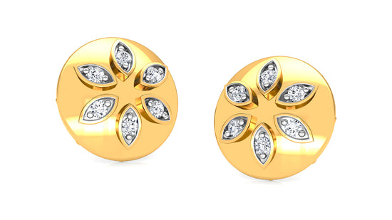 Golden Cascade Diamond Earrings And Pendant Set