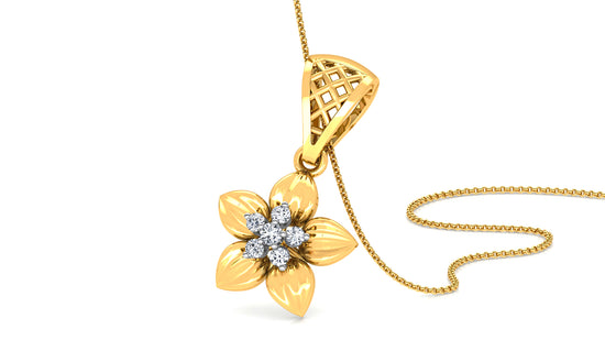 Flower Quest Diamond Earrings And Pendant Set