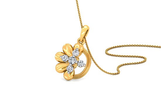 Petals Devoured Diamond Earrings And Pendant Set