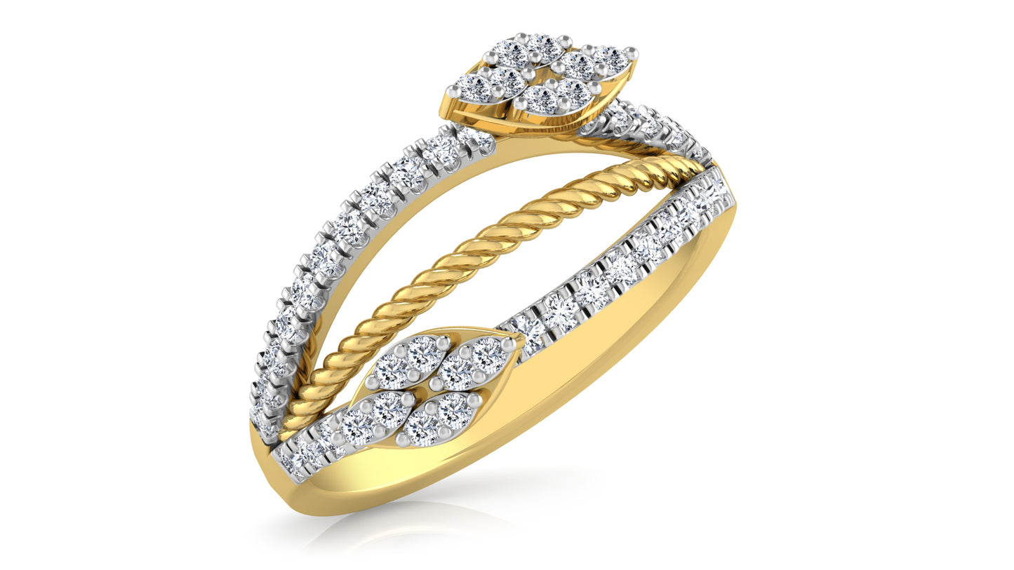 Treble Band Diamond Ring