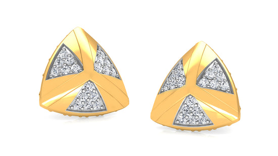 Flashy Triangles Diamond Earrings And Pendant Set