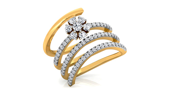 Spiral Finesse Diamond Ring