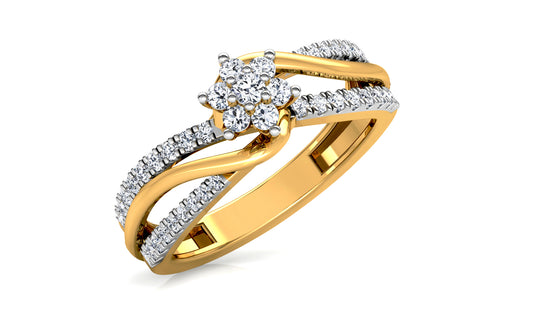 Natural Stream Diamond Ring