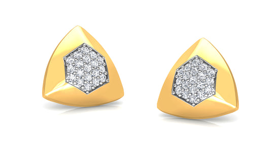 TriHex Bond Diamond Earrings And Pendant Set