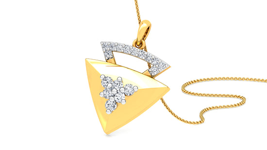 The Nabla Diamond Earrings And Pendant Set