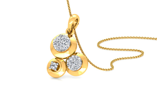 Tiny Dots Diamond Earrings And Pendant Set