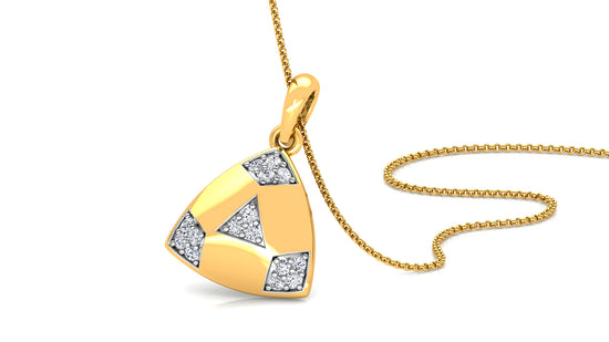 Triangle Flair Diamond Earrings And Pendant Set