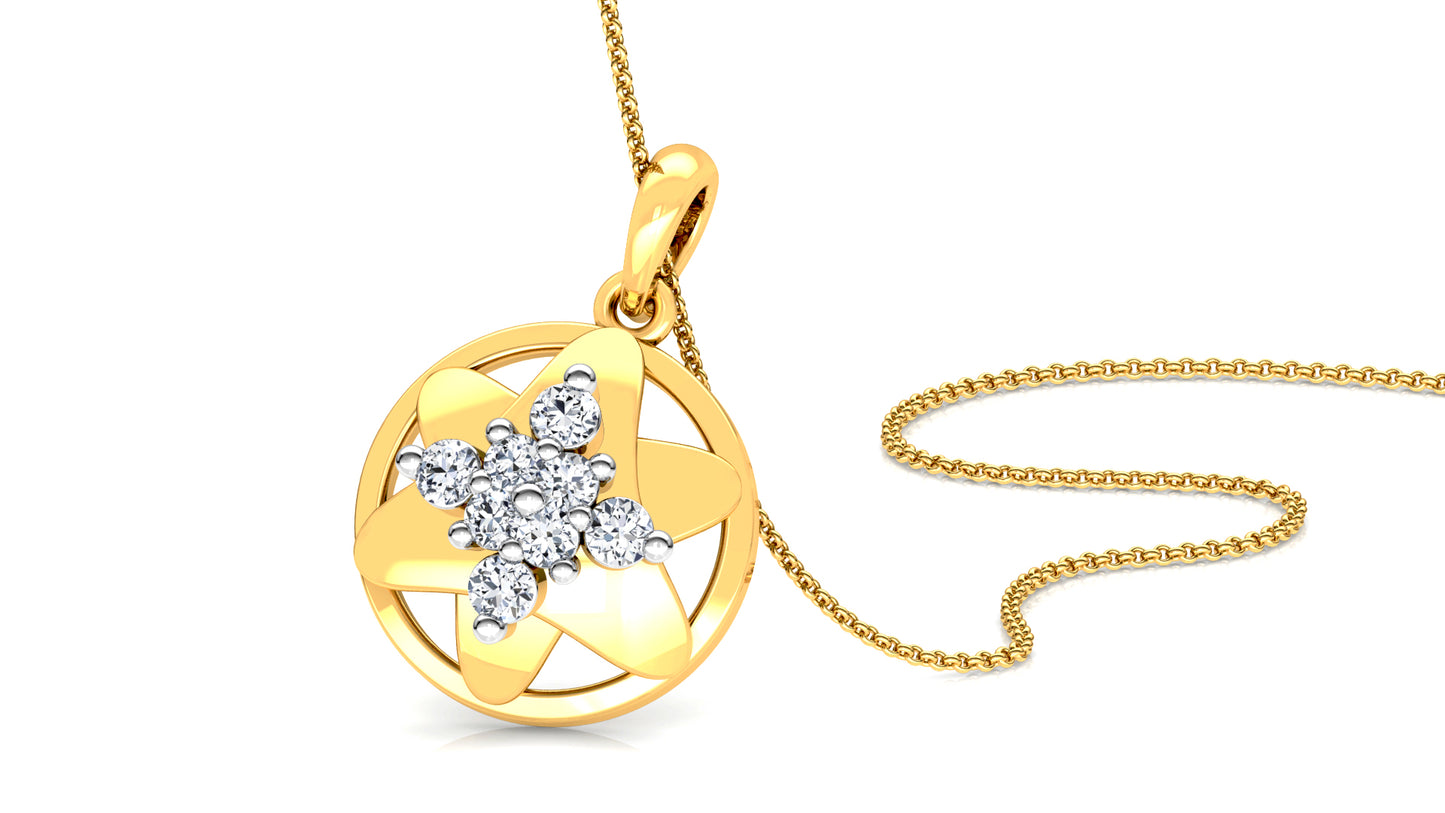 Night Star Diamond Earrings And Pendant Set