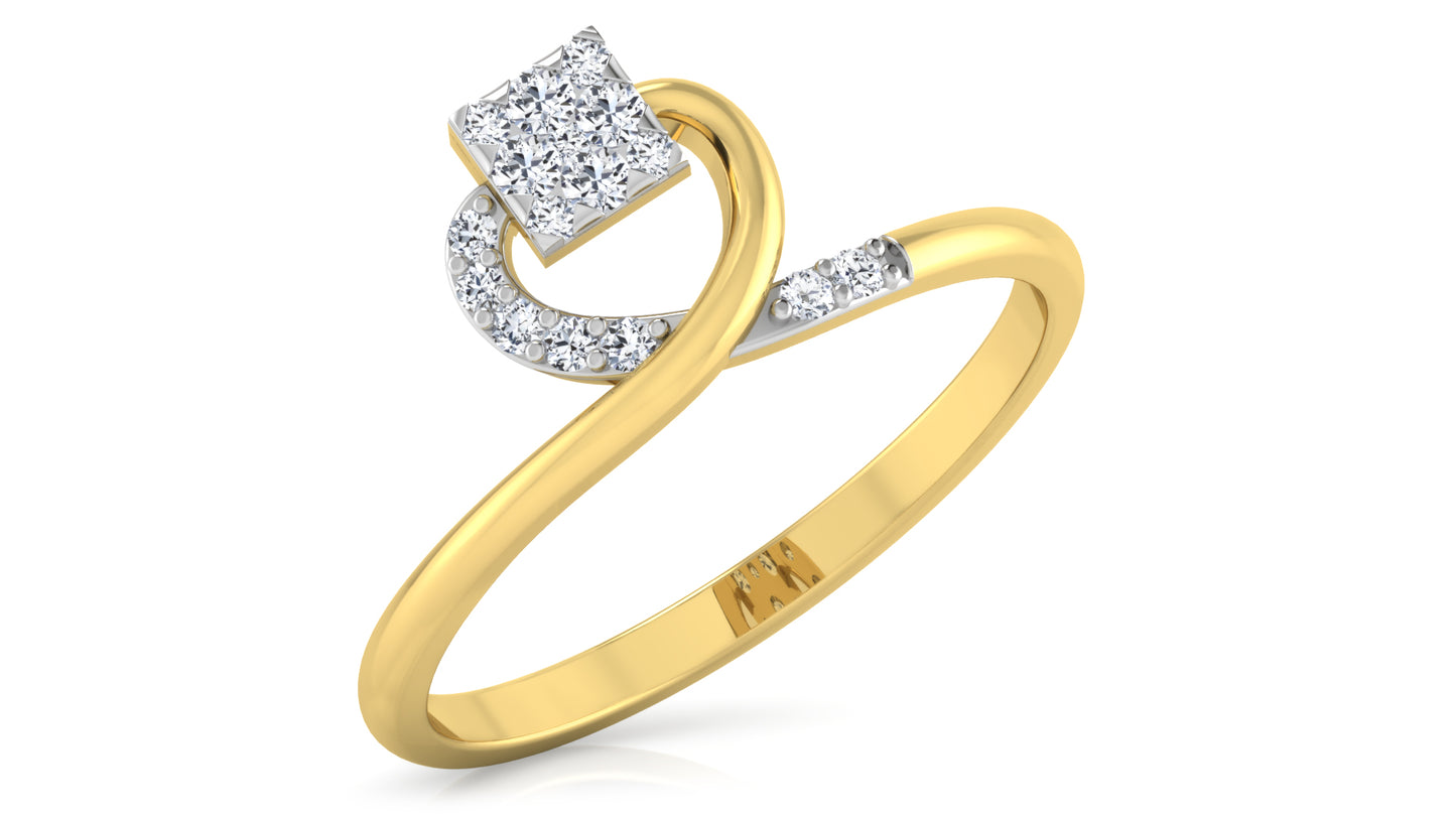 Criss Cross Diamond Ring