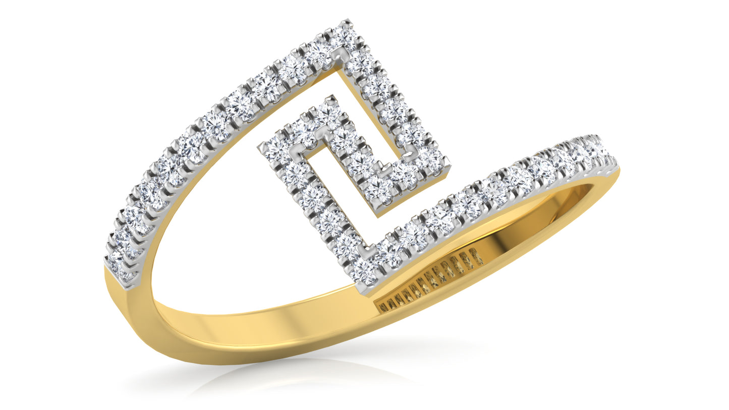 Serene Stream Diamond Ring