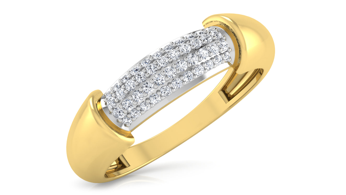 Solid Lines Diamond Ring