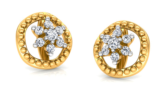 Golden Bullets Diamond Earrings And Pendant Set