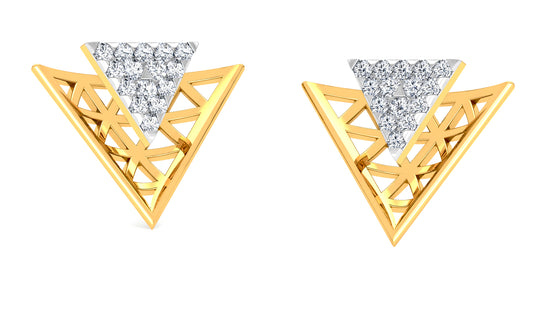 Triangle Doublet Diamond Earrings And Pendant Set