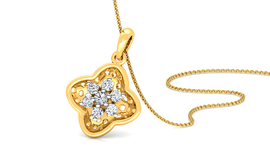 Flower Brigade Diamond Earrings And Pendant Set