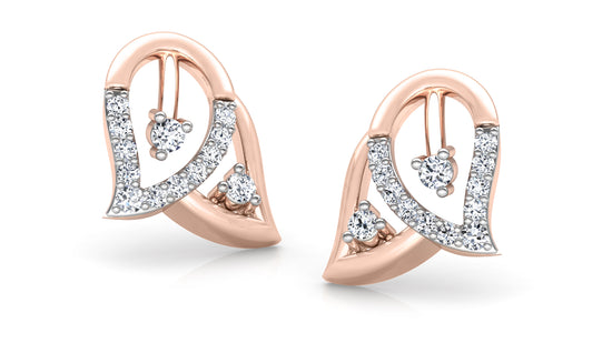 Two Leaves Diamond Earrings