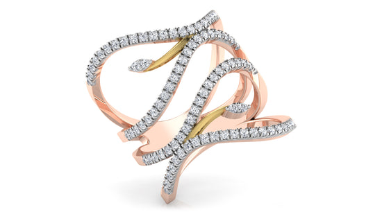 Serpent Duo Diamond Ring