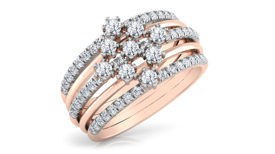 Cinquain Bands Diamond Ring