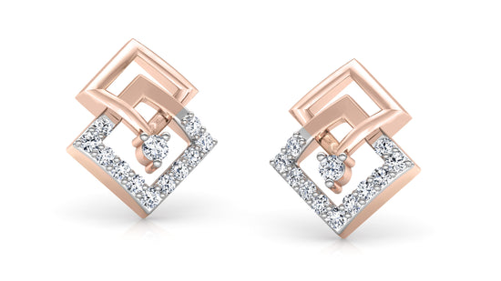 Luxory Square Diamond Earrings