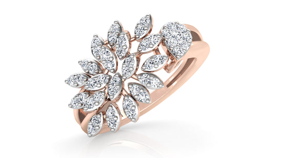 Leaf Flood Diamond Ring