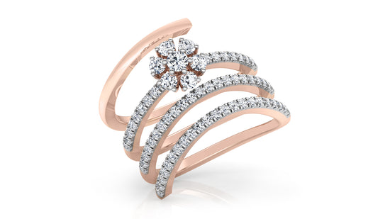 Spiral Finesse Diamond Ring