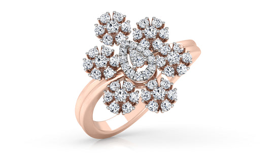 Floral Flocks Diamond Ring