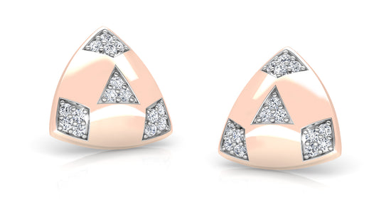 Triangle Flair Diamond Earrings And Pendant Set