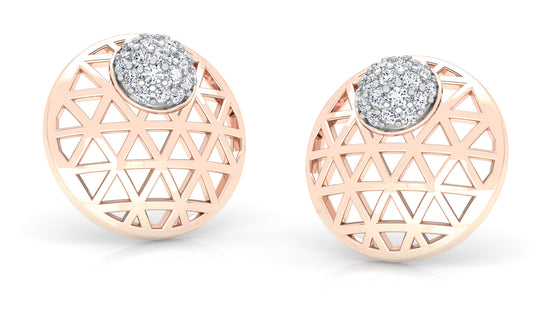 Blazing Sphere Diamond Earrings And Pendant Set