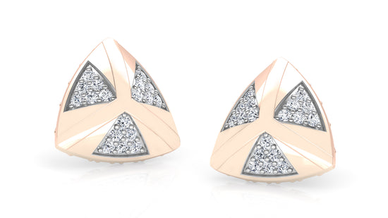 Flashy Triangles Diamond Earrings And Pendant Set